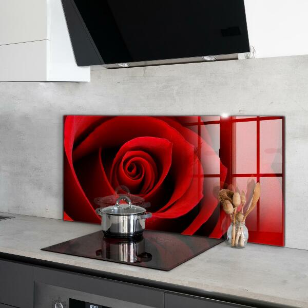 Rivestimento parete cucina Amore rosa rossa