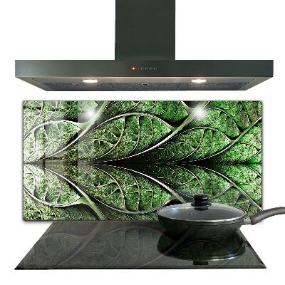 Rivestimento parete cucina Foglia verde astratta
