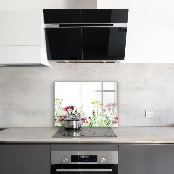 Rivestimento parete cucina Prato con fiori colorati