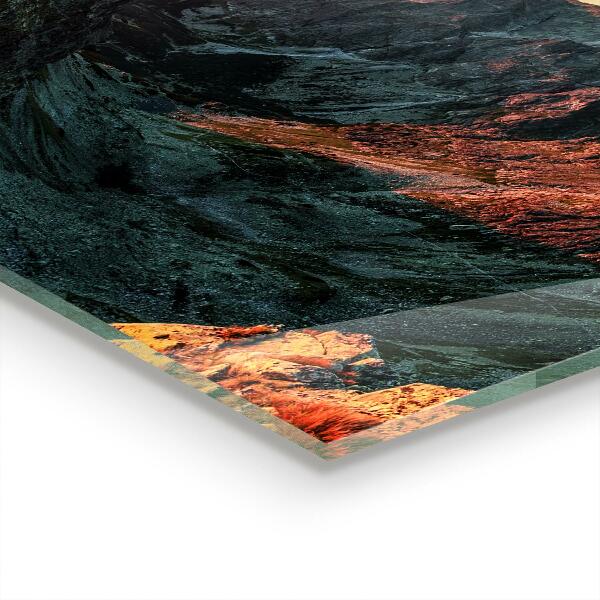 Pannello rivestimento parete cucina Tramonto panoramico della montagna