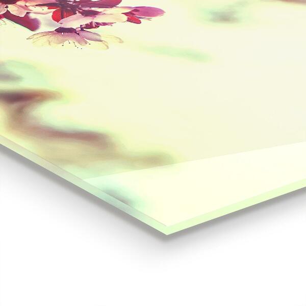 Rivestimento parete cucina Albero rosa in fiore