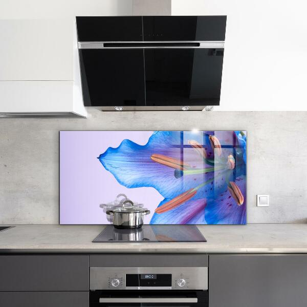 Rivestimento parete cucina Bellissimo giglio blu