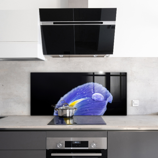 Rivestimento parete cucina Fiore di iris viola