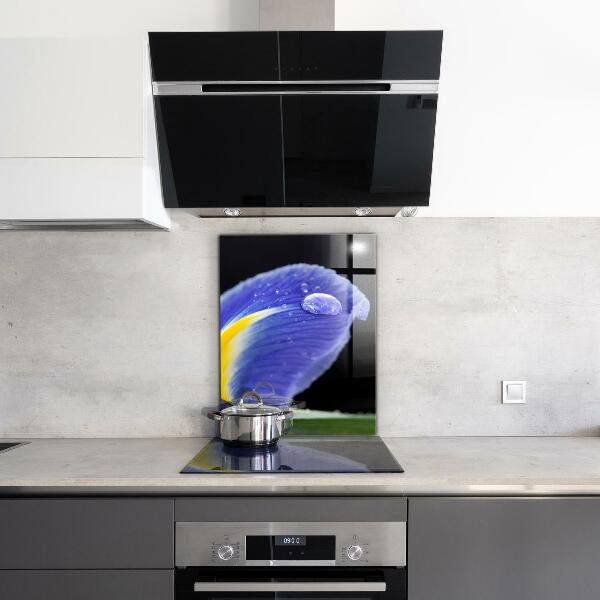 Rivestimento parete cucina Fiore di iris viola