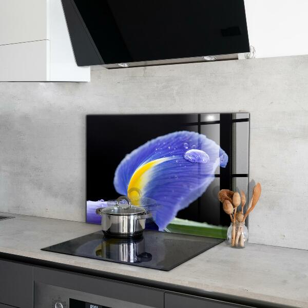 Rivestimento parete cucina Fiore di iris viola