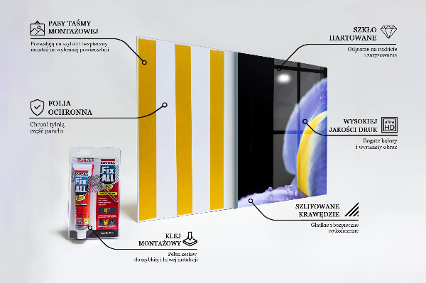 Rivestimento parete cucina Fiore di iris viola
