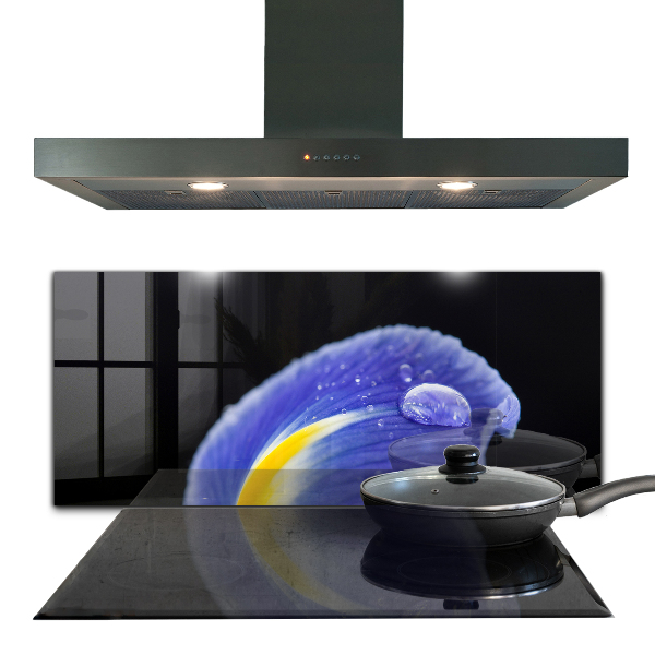 Rivestimento parete cucina Fiore di iris viola