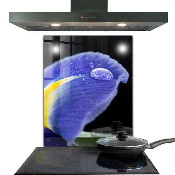 Rivestimento parete cucina Fiore di iris viola