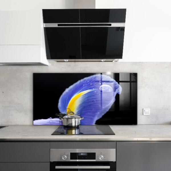 Rivestimento parete cucina Fiore di iris viola