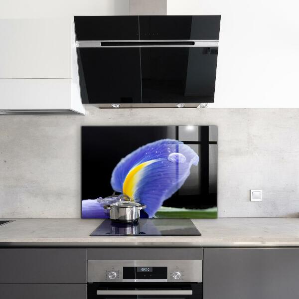 Rivestimento parete cucina Fiore di iris viola