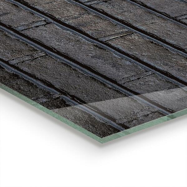 Pannello paraschizzi cucina Calcestruzzo di mattoni neri