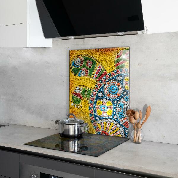 Pannello paraschizzi cucina Mosaico in ceramica tartaruga