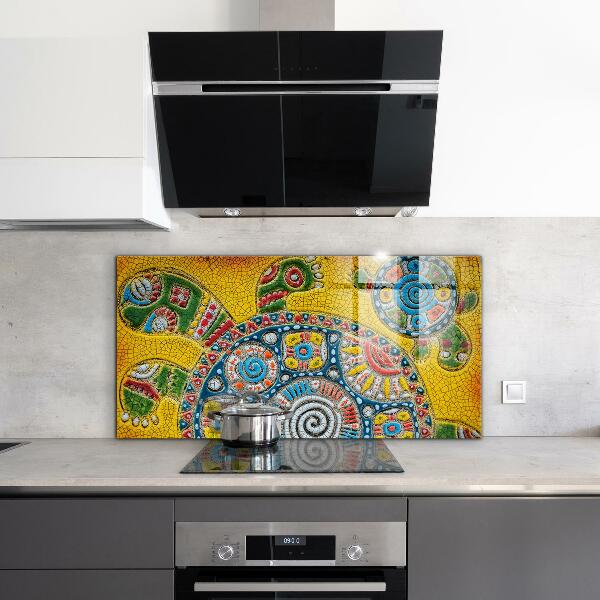 Pannello paraschizzi cucina Mosaico in ceramica tartaruga