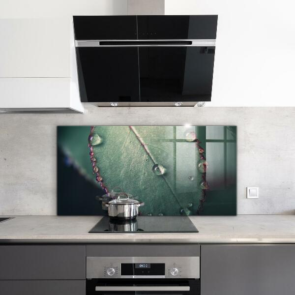 Rivestimento parete cucina Foglia con una goccia di rugiada