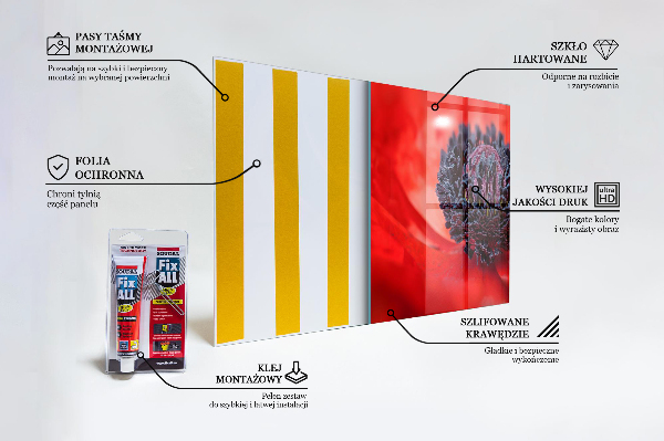 Rivestimento parete cucina Dettagli del papavero rosso