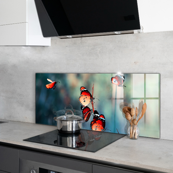 Pannello paraschizzi cucina Delicata farfalla nel vento