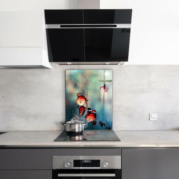 Pannello paraschizzi cucina Delicata farfalla nel vento