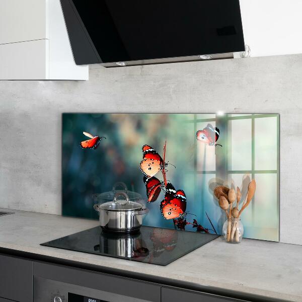 Pannello paraschizzi cucina Delicata farfalla nel vento