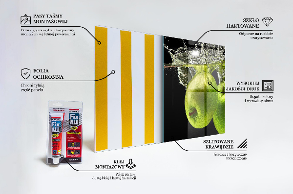 Pannello paraschizzi cucina Mele verdi in acqua