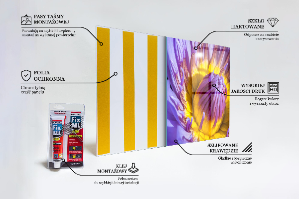 Rivestimento parete cucina Dettagli del fiore viola