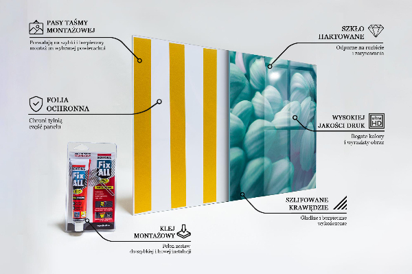 Pannello paraschizzi cucina Crisantemo blu