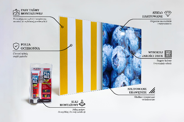 Pannello paraschizzi cucina Bacche di mirtilli maturi