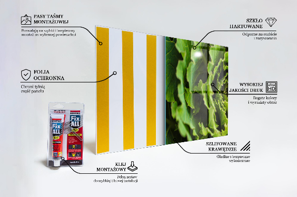 Pannello retrocucina Foglie di fiori di cavolo