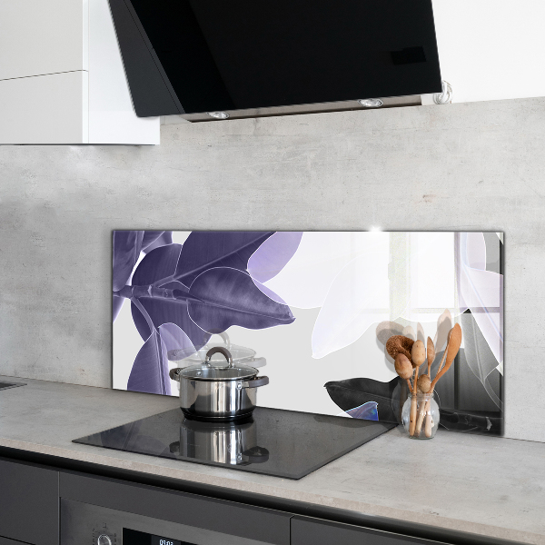 Pannello retrocucina Illustrazione di foglie esotiche