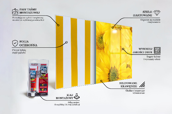 Pannello retrocucina Fiori gialli estivi