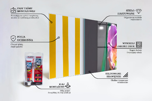 Pannello retrocucina Fiore arcobaleno colorato