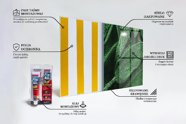 Pannello retrocucina Foglie verdi dopo la pioggia