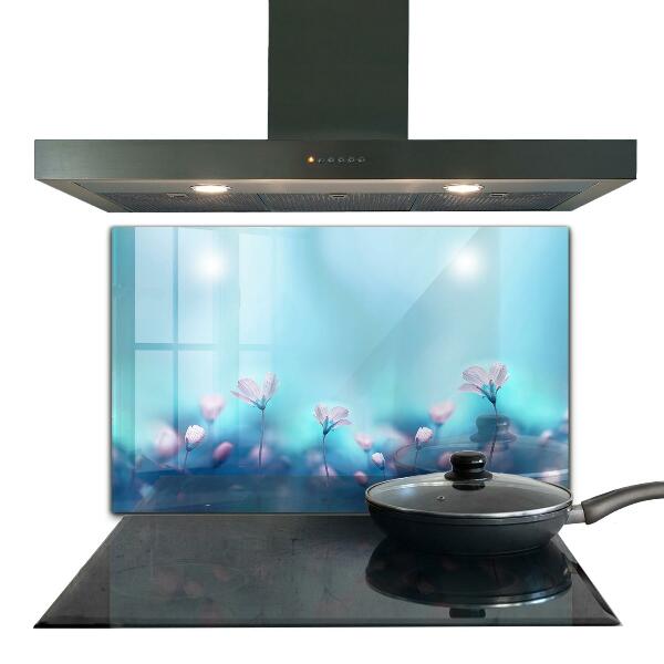 Pannello retrocucina Fiori dietro la nebbia mattutina