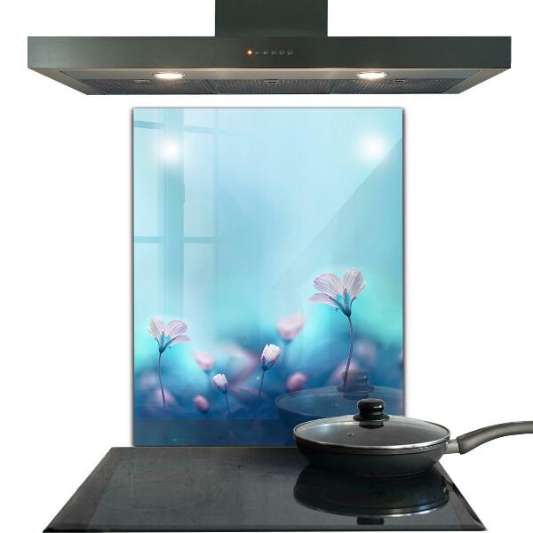 Pannello retrocucina Fiori dietro la nebbia mattutina