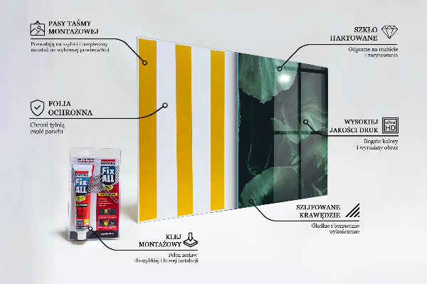 Pannello retrocucina Foglie verde scuro
