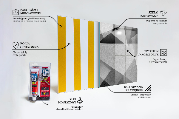 Pannello paraschizzi cucina Astrazione geometrica grigia
