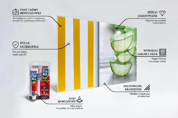 Pannello retrocucina Aloe pianta di aloe vera