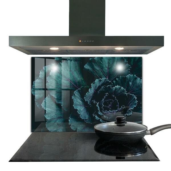 Pannello retrocucina Foglie di cavolo verde scuro