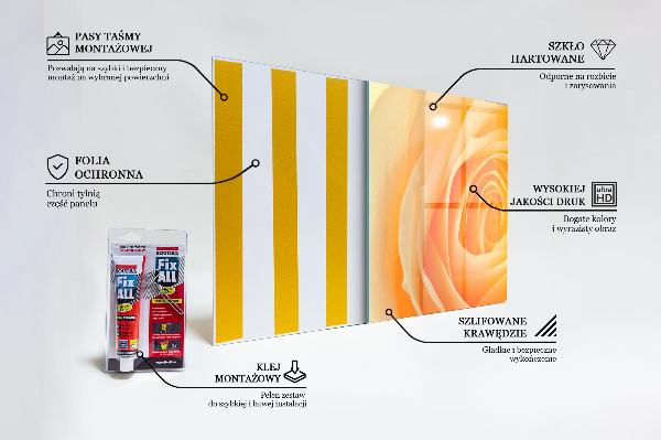 Pannello retrocucina Fiore di rosa gialla