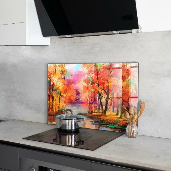 Pannello paraschizzi cucina Alberi autunnali nel parco