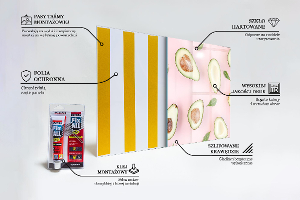 Pannello paraschizzi cucina Composizione con avocado