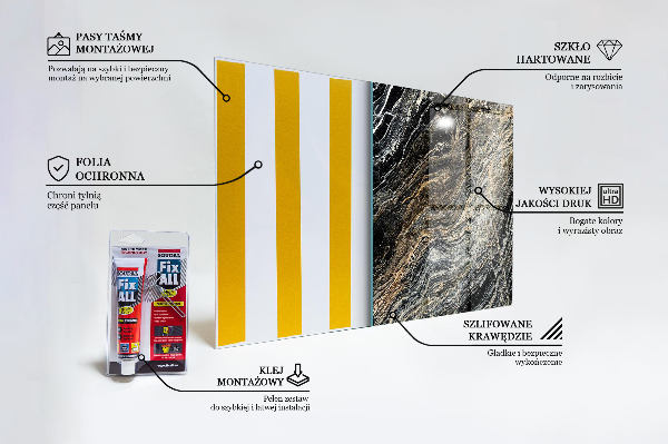 Pannello paraschizzi cucina Struttura del granito di marmo