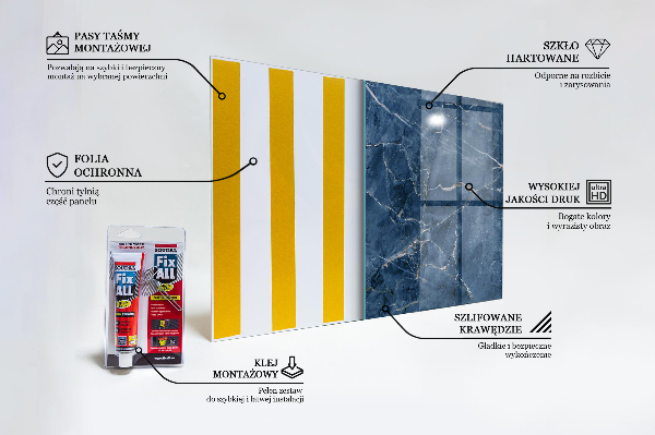 Pannello paraschizzi cucina Struttura di marmo blu