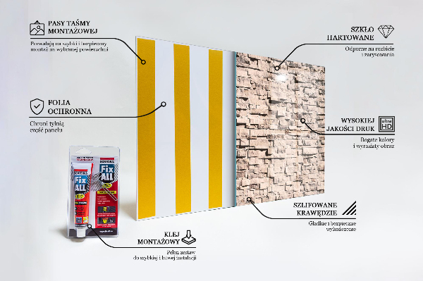 Pannello paraschizzi cucina Mattone di pietra naturale