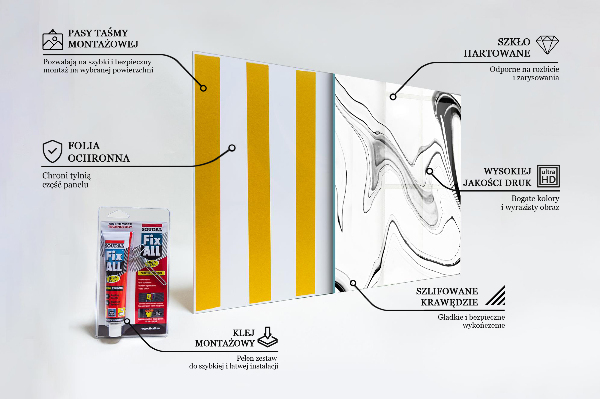 Pannello paraschizzi cucina Acquerello monocromatico
