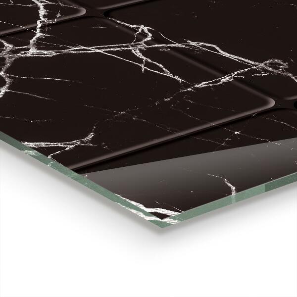 Pannello paraschizzi cucina Trama di marmo nero