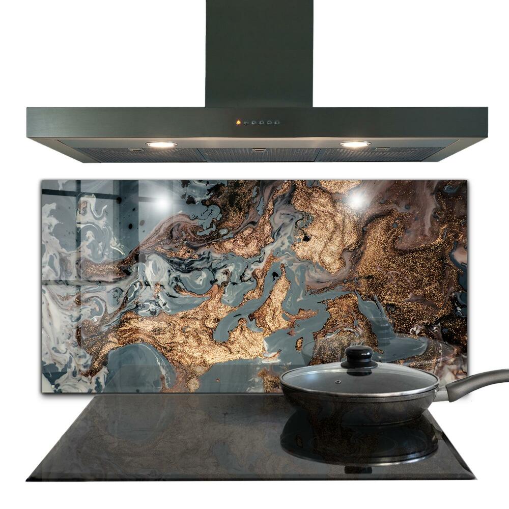 Pannello paraschizzi cucina Arte astratta in marmo
