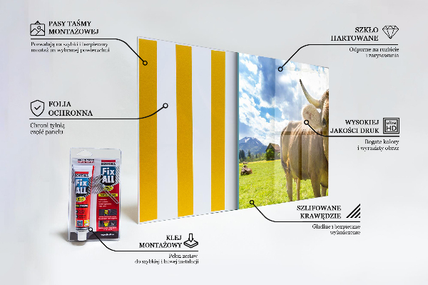 Pannello paraschizzi cucina Polo krowa per il clima rurale