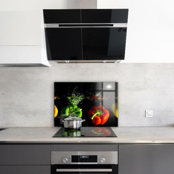 Pannello paraschizzi cucina Peperoni colorati sotto l'acqua