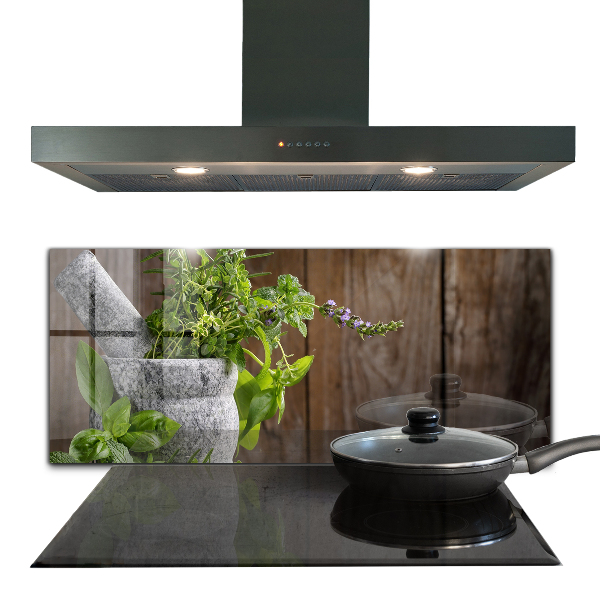 Pannello paraschizzi cucina Spezie per mortaio di pietra