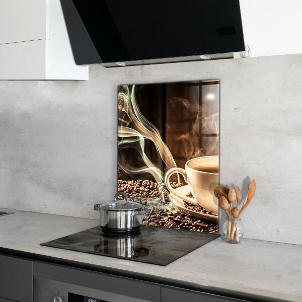 Pannello paraschizzi cucina Una tazza con caffè aromatico